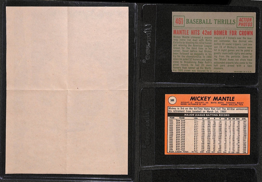 Mickey Mantle Ephemera & Card Lot from 1959-1969