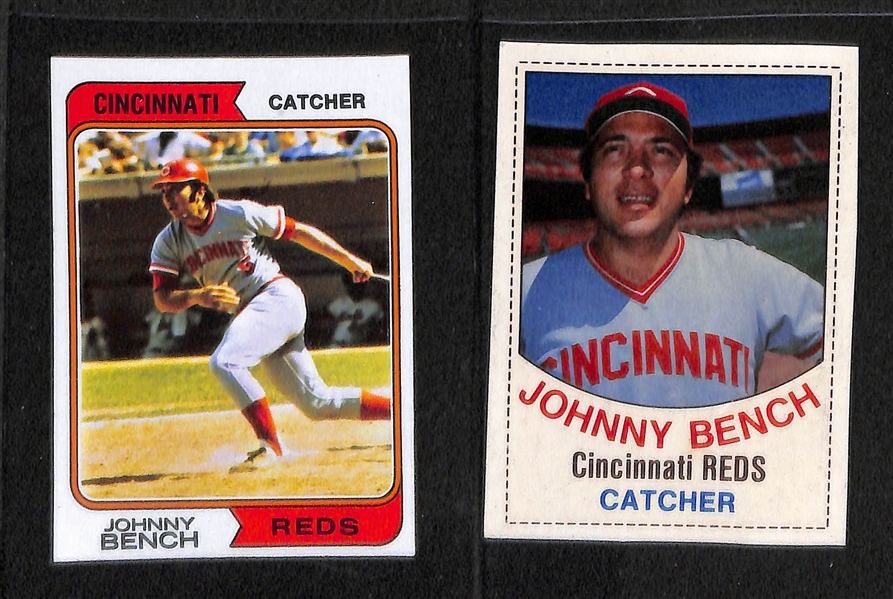 Johnny Bench Baseball Card Lot of 52 Cards from 1969-1983