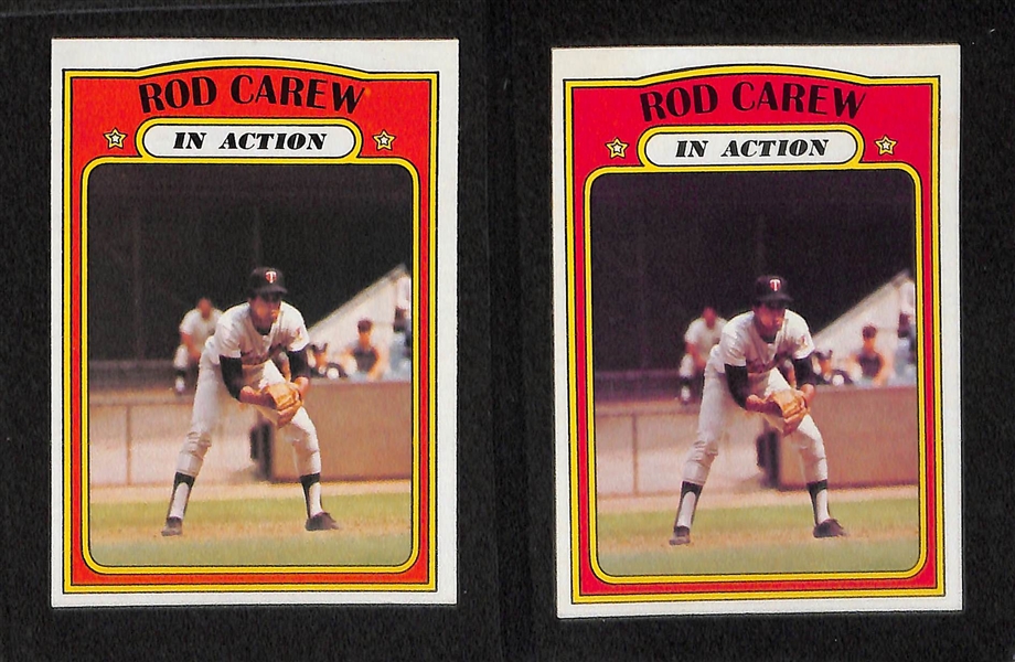 Rod Carew Topps Baseball Card Lot of 16 Cards from 1968-1972