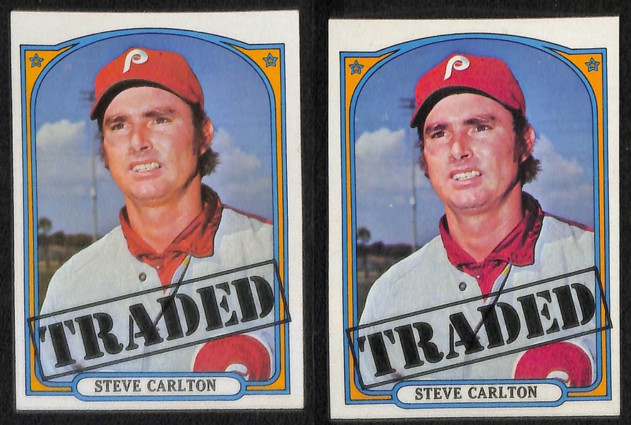 Steve Carlton Topps Baseball Card Lot of 10 Cards from 1969-1975