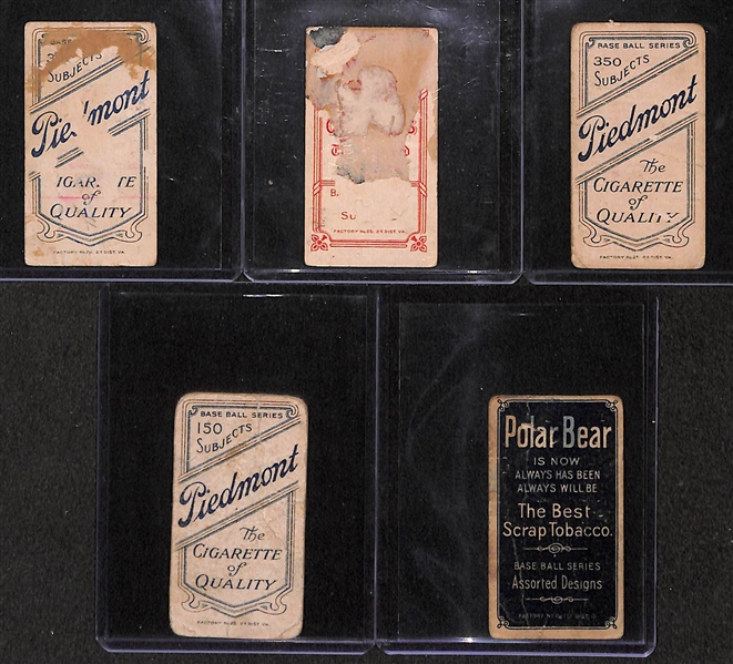 Lot of 5 - 1909 T206 Tobacco Cards w. Ferris