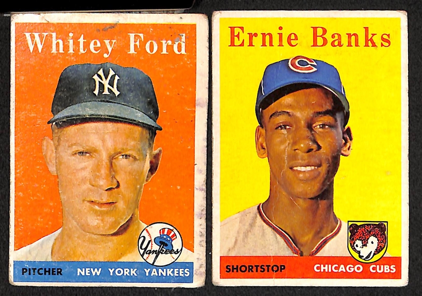 Lot of 14 - 1958 Topps Baseball Cards w. Yogi Berra