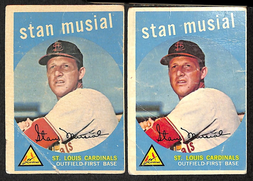 Lot of 17 - 1959 Topps Baseball Cards w. Stan Musial x2