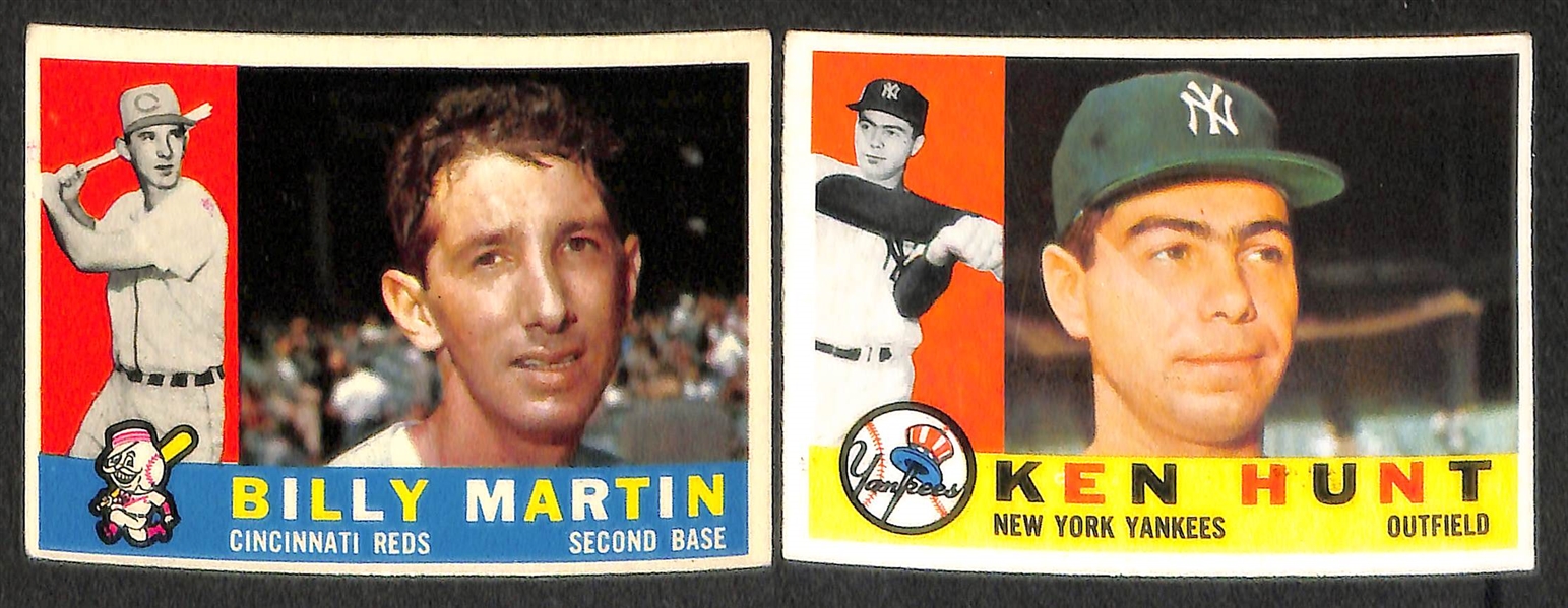  Lot of 12 - 1960 Topps Baseball Cards w. Ernie Banks x2