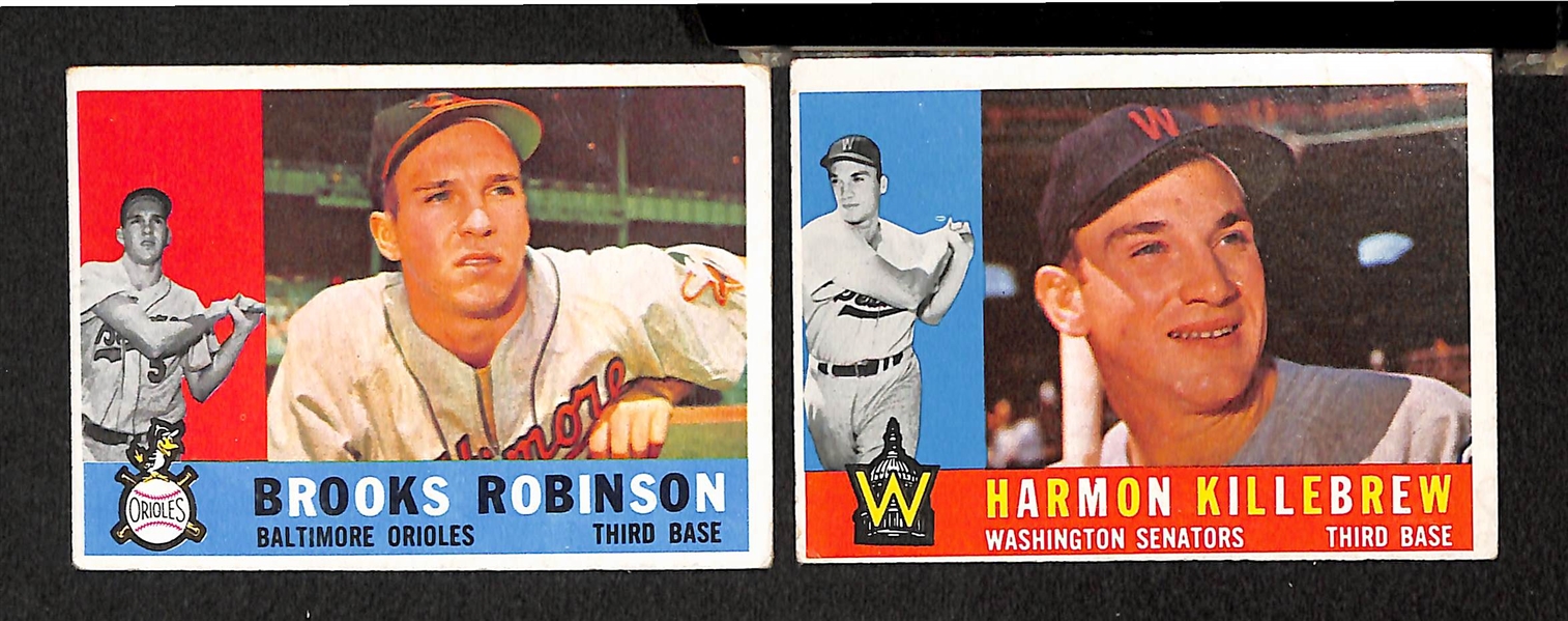  Lot of 12 - 1960 Topps Baseball Cards w. Ernie Banks x2