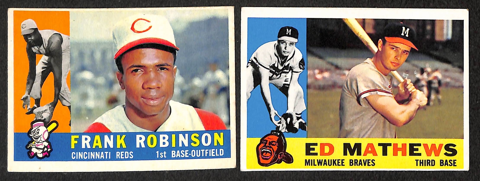  Lot of 12 - 1960 Topps Baseball Cards w. Mathews
