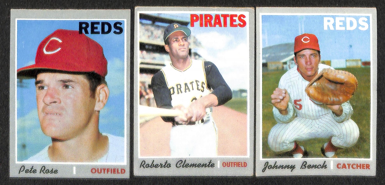 Lot of 9 - 1970 Topps Baseball Cards w. Munson Rookie Card x2
