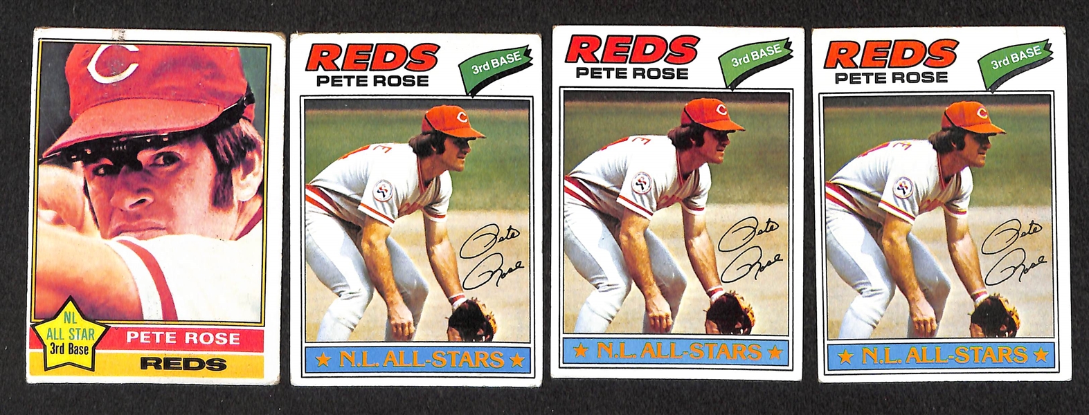 Lot of 30 Topps Pete Rose Baseball Cards from 1971-1978