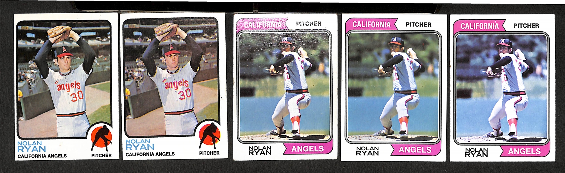 Lot of 28 Topps Nolan Ryan Baseball Cards from 1973-1978
