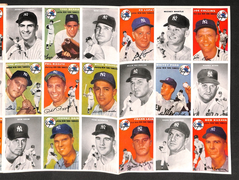 Sports Illustrated Second Weekly Issue 8/23/1954 w. 27 Fold Out Yankee Cards - Complete - Including Mantle