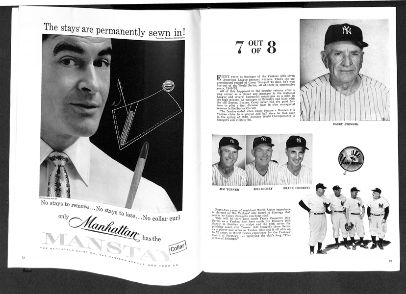 1956 World Series Program - Yankees vs. Dodgers - Jackie Robinson's Last Appearance in Professional Baseball