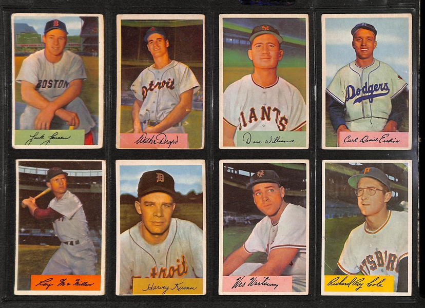 Lot of 101 - 1953 & 1954 Bowman Baseball Cards w. Eddie Mathews x2