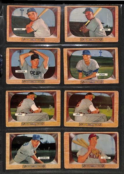 Lot of 72 - 1955 Bowman Baseball Cards w. Mickey Mantle
