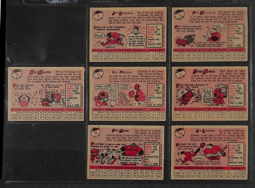 Lot of 16 - 1958 Topps Yellow Name & Yellow Team Baseball Cards