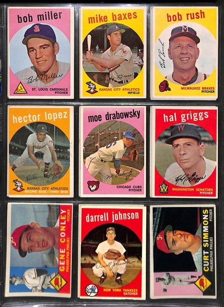 Lot of 37 - 1959 & 1960 Topps Baseball Cards w. Al Kaline
