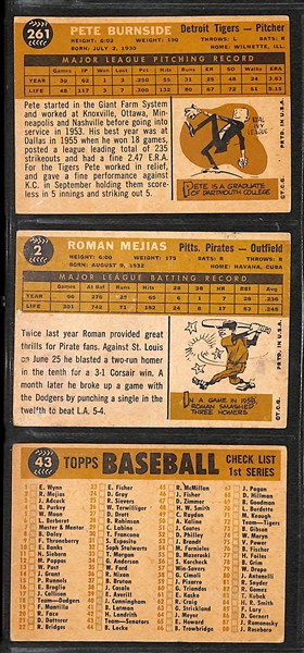 Lot of 37 - 1959 & 1960 Topps Baseball Cards w. Al Kaline
