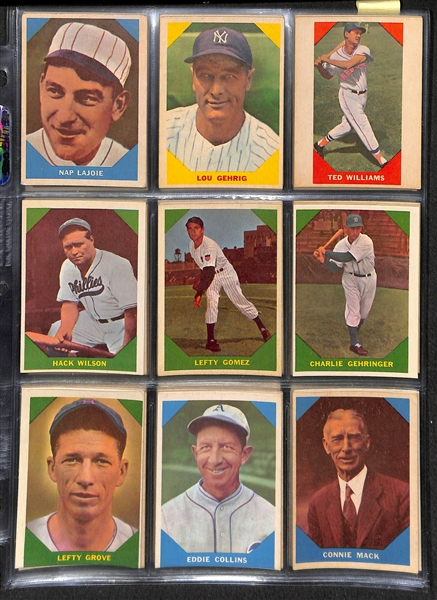 Lot of 61 - 1959-1961 Baseball Cards - Topps & Fleer - w. Lou Gehrig