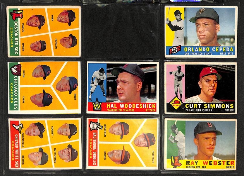 Lot of Approx 470 Different 1960 Topps Baseball Cards - A Great Starter Set!
