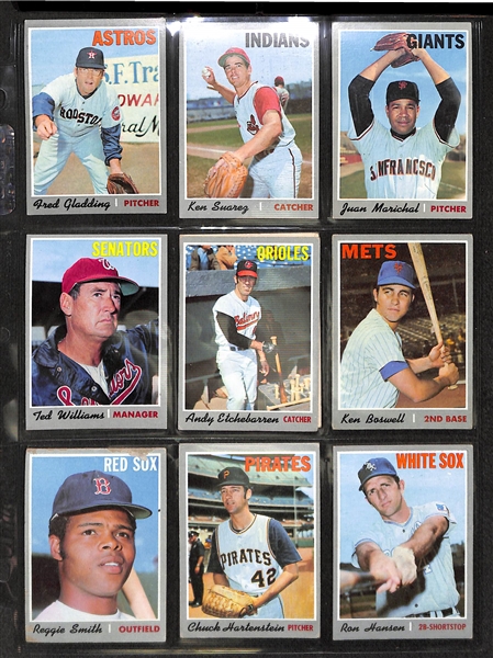 Lot of Approximately 650 Different 1970 Topps Baseball Cards - Approximately 90% complete!