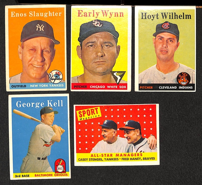 Approx. 700 Assorted 1958 Topps Baseball Cards w. Minor Stars