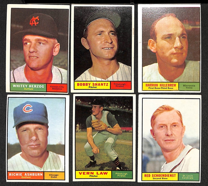 Approx. 700 Assorted 1961 Topps Baseball Cards w. Minor Stars