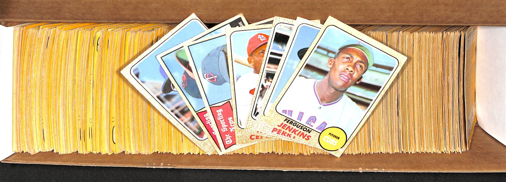 Approx. 500 Assorted 1968 Topps Baseball Cards w. Minor Stars