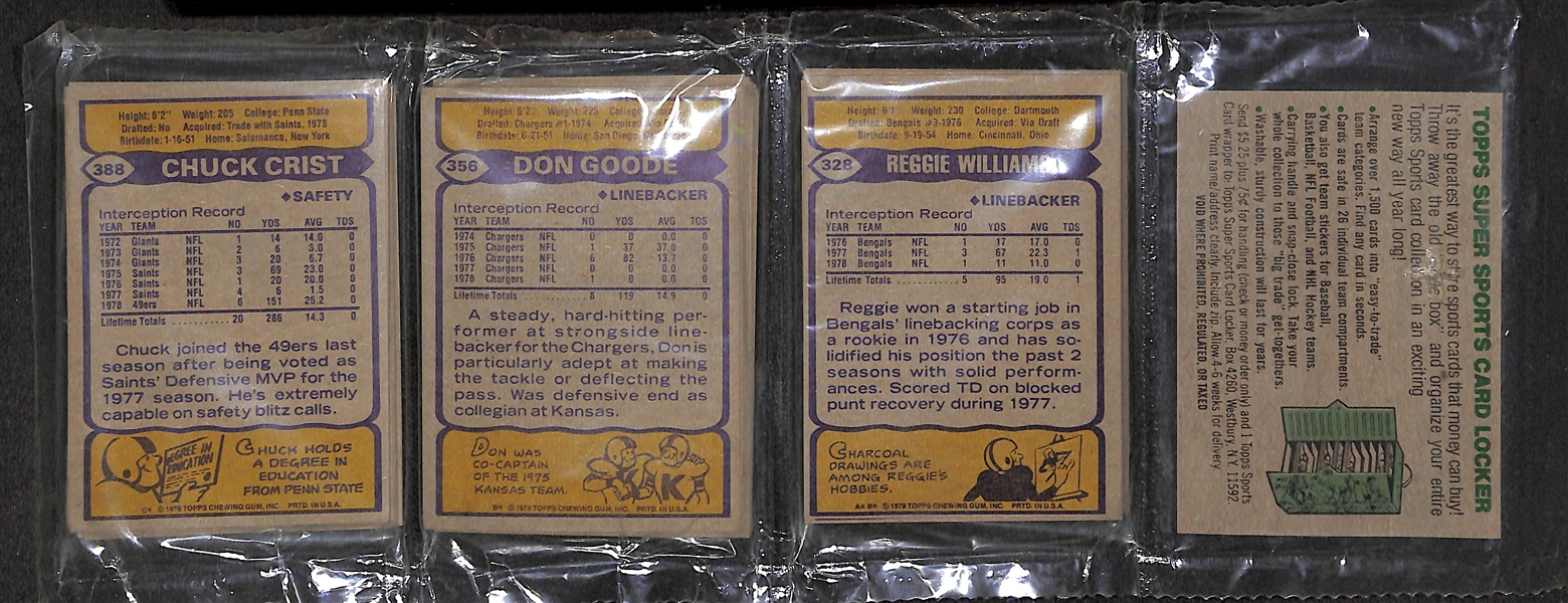 RARE 1979 Topps Football Unopened Rak Pack (Factory Sealed) - Earl Campbell, James Lofton, Ozzie Newsome Rookie Year (42 cards)