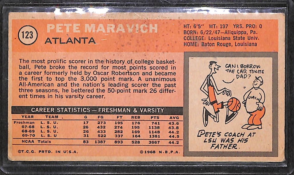 1970-71 Topps Basketball Second Series Complete Set w. Pete Maravich Rookie Card