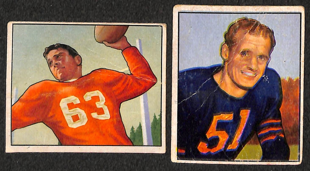 Lot of 20 - 1950 Bowman Football Cards w. Joe Muha 