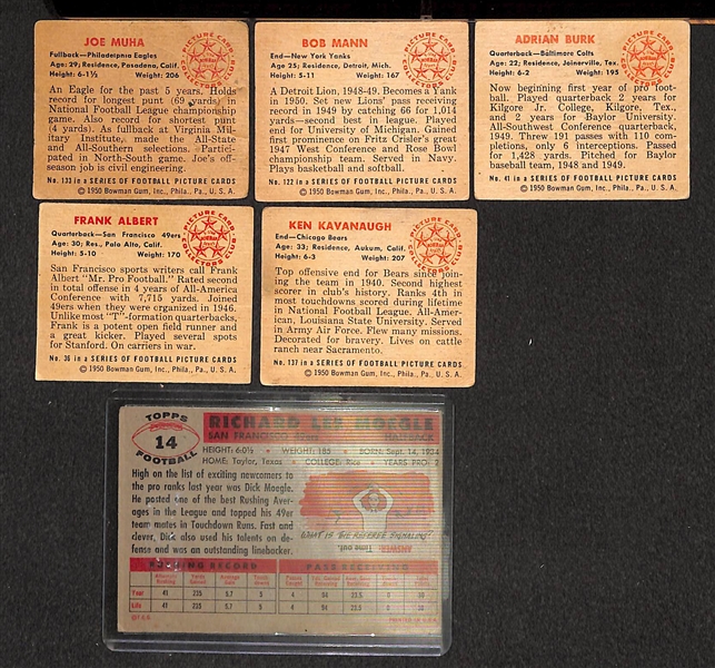 Lot of 20 - 1950 Bowman Football Cards w. Joe Muha 
