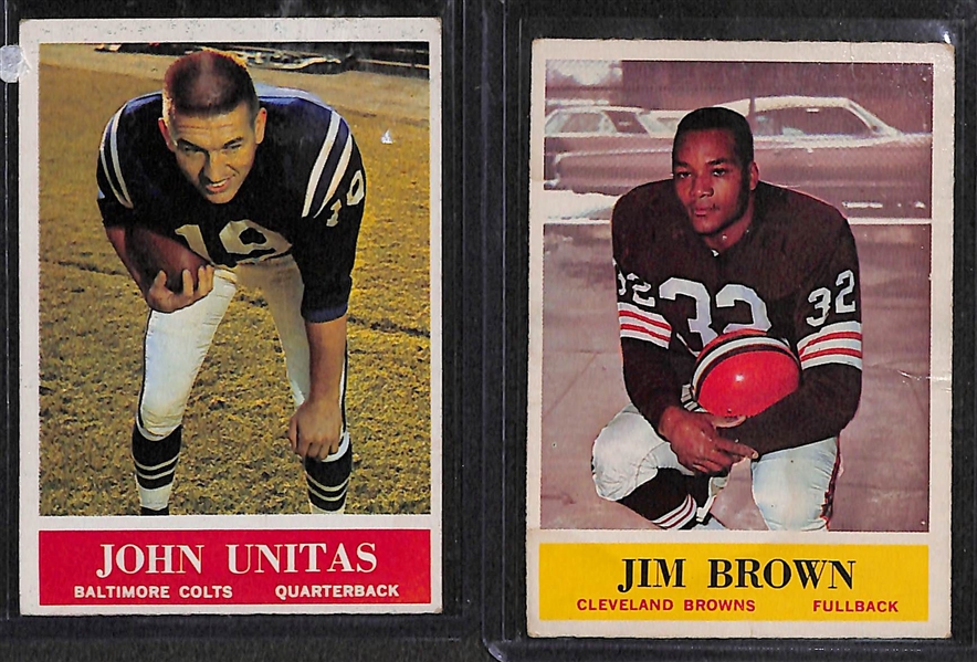 Lot of 10 - 1964-1966 Philadelphia Football Star Cards w. Johnny Unitas
