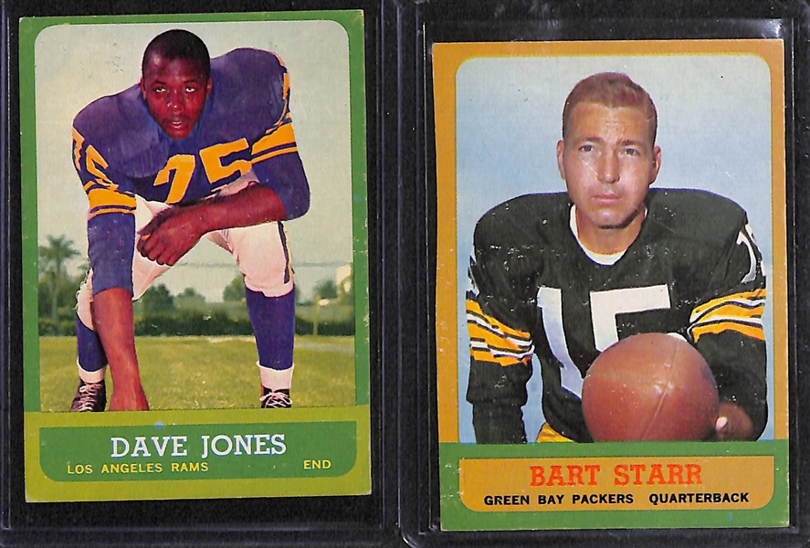 Lot of 16 - 1963-64 Topps Football Star Cards w. Deacon Jones Rookie Card