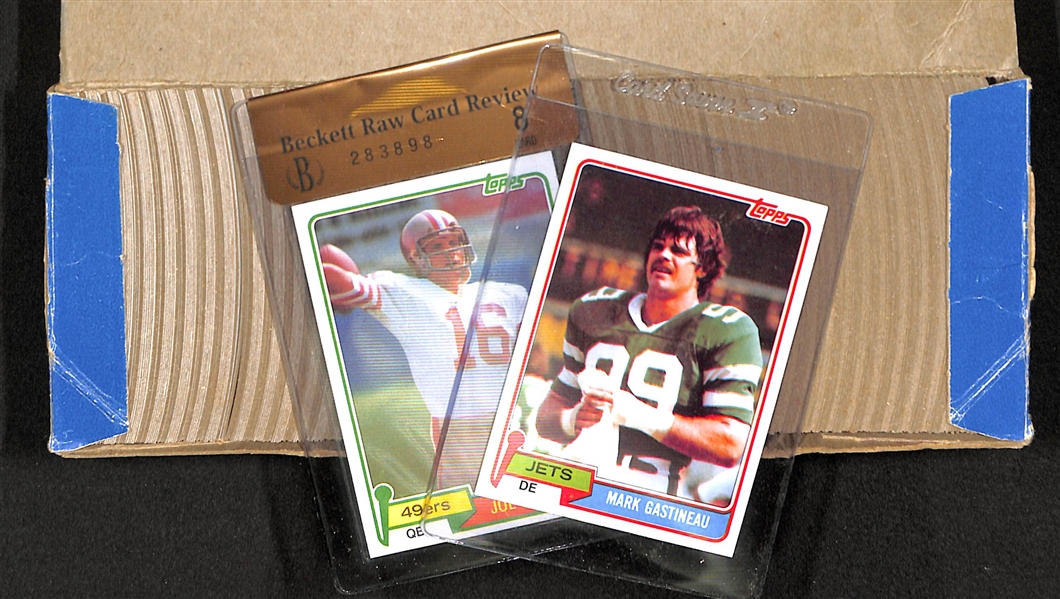 Lot of 500 Assorted 1981 Topps Football Cards - Straight from Vending Box - w. Montana BGS 8