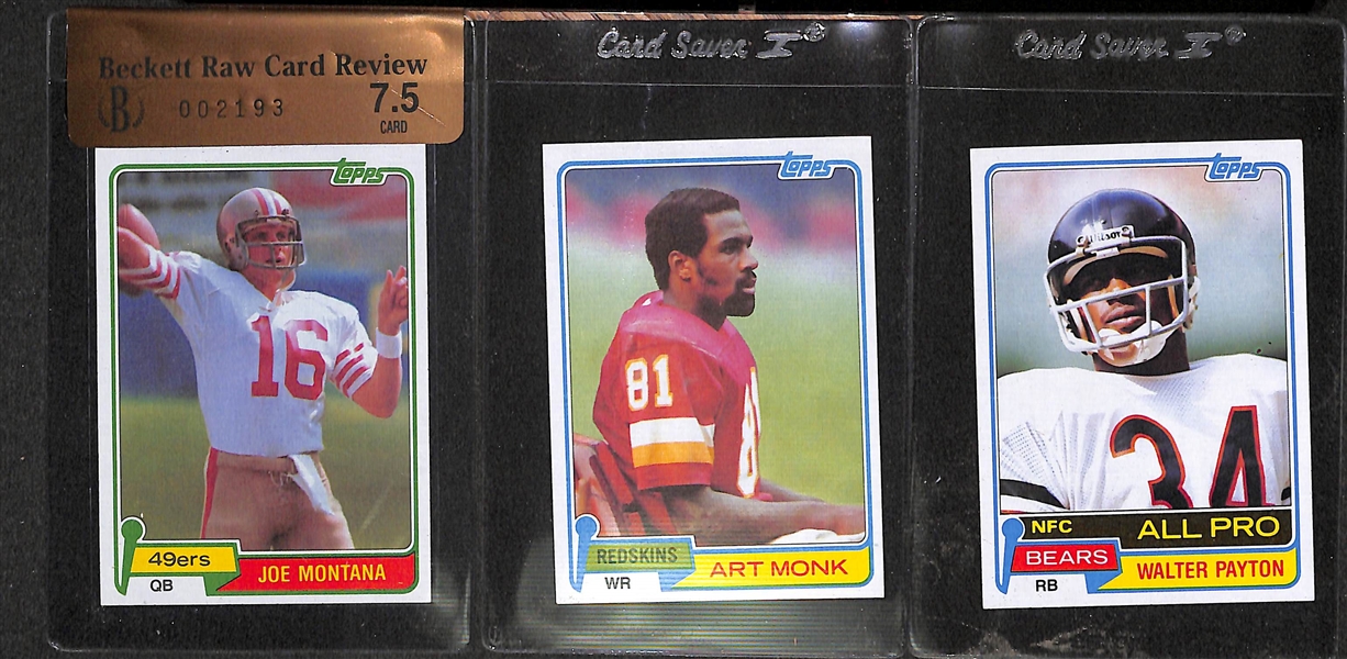 Lot of 500 Assorted 1981 Topps Football Cards - Straight from Vending Box - w. Montana BGS 7.5