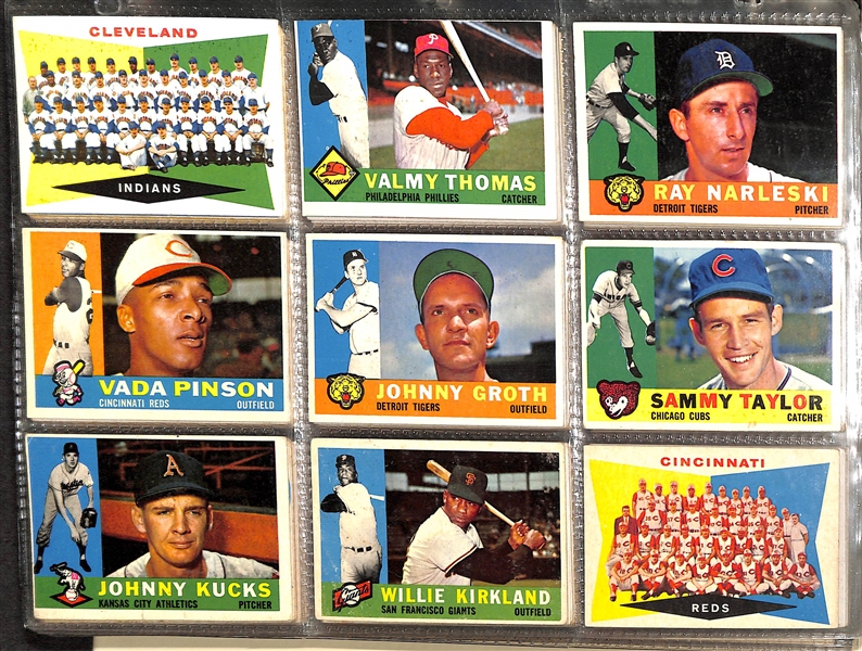 Lot of 375 Assorted 1960 Topps Baseball Cards w. Koufax