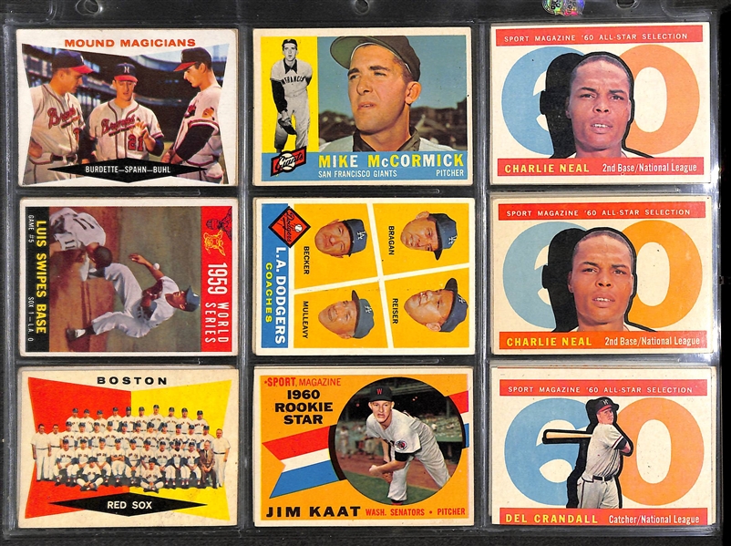 Lot of 300+ Assorted 1960-1969 Topps Baseball Cards w. Yaz