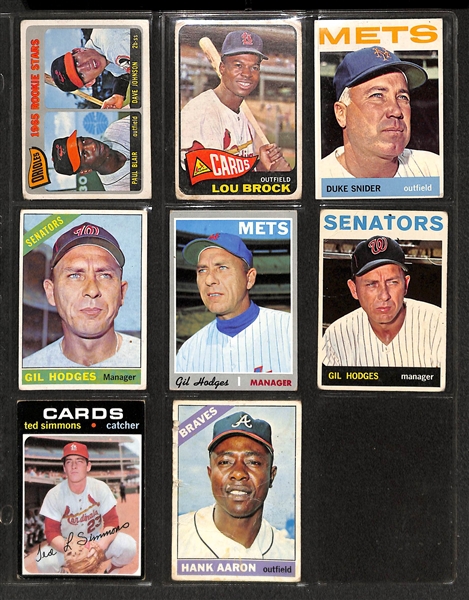Album of 74 Topps Stars Baseball Cards From 1964-1974 w. Duke Snider