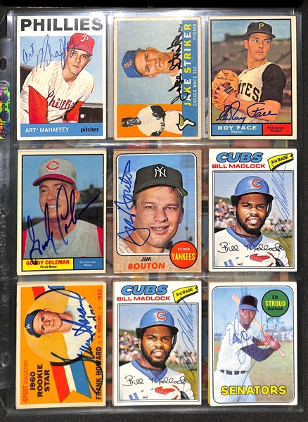 Lot of 46 Sports Autograph Cards w. Hank Aaron