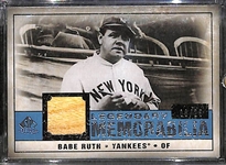 2008 Upper Deck SP Legendary Cuts Baseball Babe Ruth Game-Used Bat Relic Card #8/25
