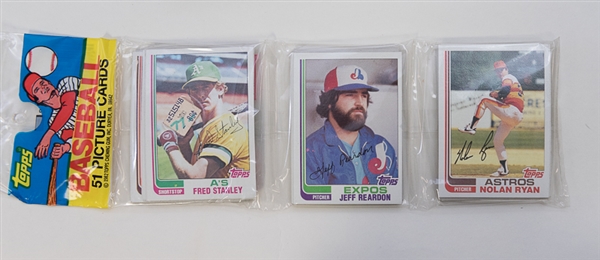 1982 Topps Unopened Baseball Rack Pack Box of 24 Rack Packs - Ripken Rookie Year (51 cards/pack)