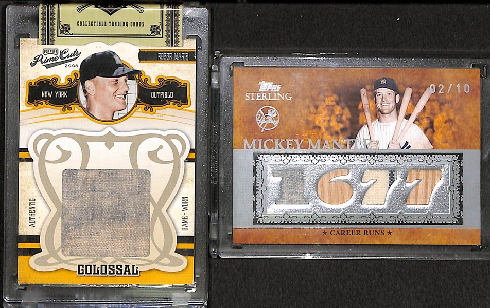 Mickey Mantle and Roger Maris Yankees Game-Used Relic Cards