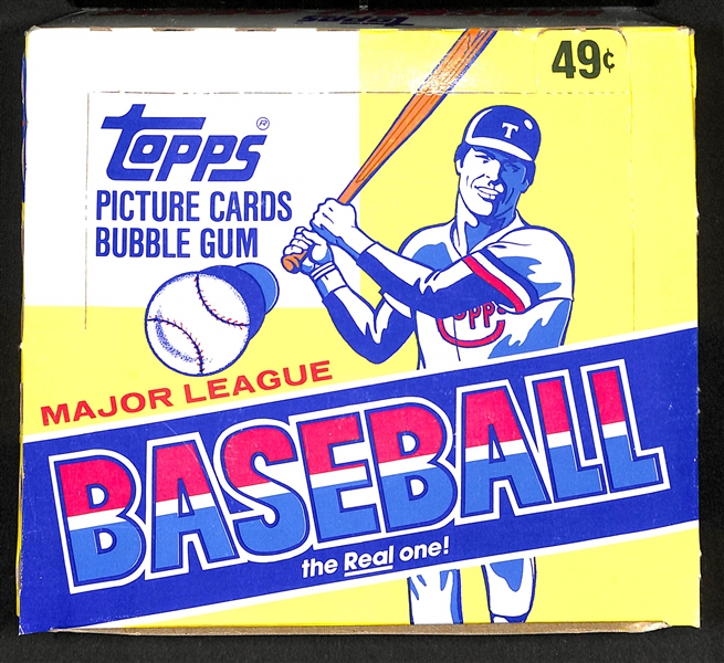 1983 Topps Baseball Unopened Cello Box - 24 Factory Sealed Packs (Boggs, Gwynn, Sandberg Rookie Year) - Sealed By BBCE
