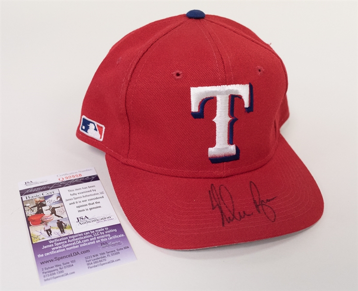 Nolan Ryan Signed Texas Rangers Fitted Hat (JSA COA)