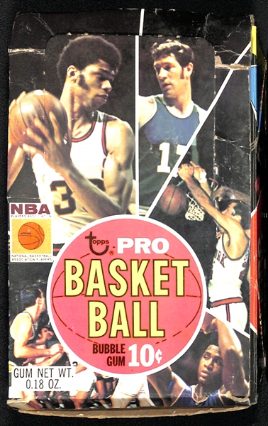 Lot of 400+ Assorted 1970-71 Topps Basketball Cards w. Original Wax Box (Empty)