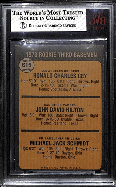1973 Topps #615 Cey/Schmidt Rookie Card - BVG 6.5