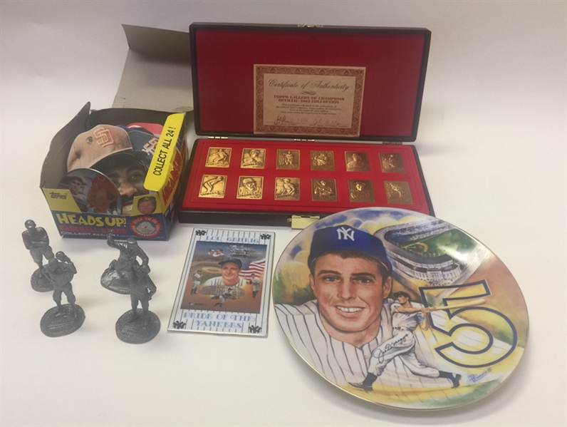 Lot of Baseball Mini Figures, Plates, Bronze Cards, More!