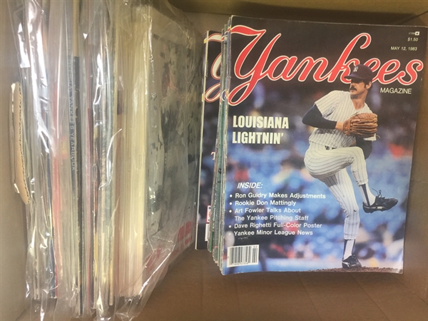 Yankees Magazines, Programs & Yearbooks - Assortment from 1967 thru 1992