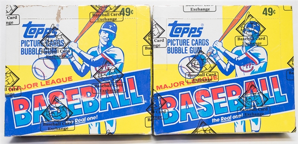 Lot of (2) 1983 Topps Baseball Unopened Cello Boxes - 24 Factory Sealed Packs in each box (Boggs, Gwynn, Sandberg Rookie Year) - Sealed By BBCE
