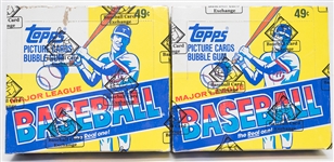 Lot of (2) 1983 Topps Baseball Unopened Cello Boxes - 24 Factory Sealed Packs in each box (Boggs, Gwynn, Sandberg Rookie Year) - Sealed By BBCE