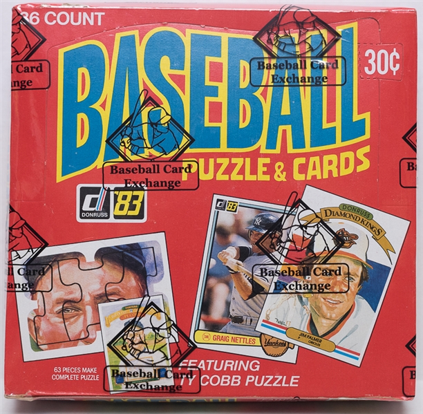 1983 Donruss Baseball Wax Box - 36 Wax Packs - Sealed By BBCE